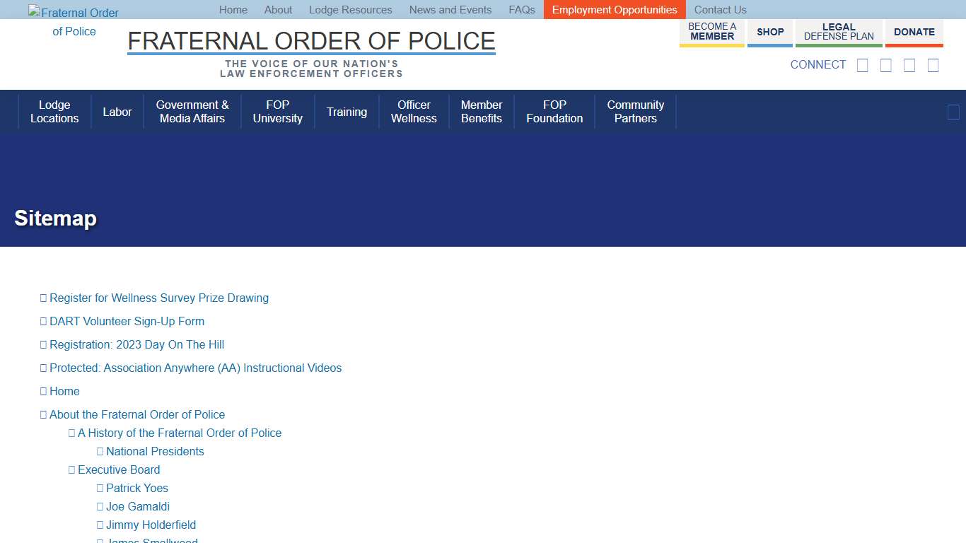 Sitemap - Fraternal Order of Police